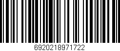 Código de barras (EAN, GTIN, SKU, ISBN): '6920218971722'