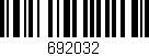 Código de barras (EAN, GTIN, SKU, ISBN): '692032'