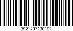 Código de barras (EAN, GTIN, SKU, ISBN): '6921497160197'
