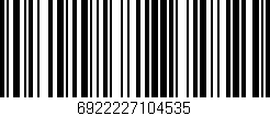 Código de barras (EAN, GTIN, SKU, ISBN): '6922227104535'