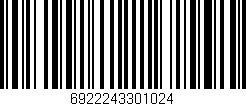 Código de barras (EAN, GTIN, SKU, ISBN): '6922243301024'