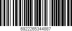 Código de barras (EAN, GTIN, SKU, ISBN): '6922265344887'