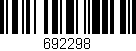 Código de barras (EAN, GTIN, SKU, ISBN): '692298'