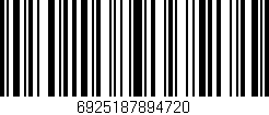 Código de barras (EAN, GTIN, SKU, ISBN): '6925187894720'