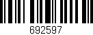 Código de barras (EAN, GTIN, SKU, ISBN): '692597'