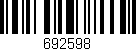 Código de barras (EAN, GTIN, SKU, ISBN): '692598'