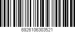 Código de barras (EAN, GTIN, SKU, ISBN): '6926106303521'