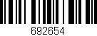 Código de barras (EAN, GTIN, SKU, ISBN): '692654'