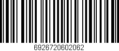 Código de barras (EAN, GTIN, SKU, ISBN): '6926720602062'