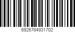 Código de barras (EAN, GTIN, SKU, ISBN): '6926784931702'