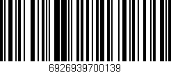 Código de barras (EAN, GTIN, SKU, ISBN): '6926939700139'