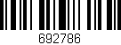 Código de barras (EAN, GTIN, SKU, ISBN): '692786'
