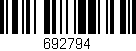 Código de barras (EAN, GTIN, SKU, ISBN): '692794'