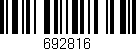 Código de barras (EAN, GTIN, SKU, ISBN): '692816'