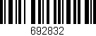 Código de barras (EAN, GTIN, SKU, ISBN): '692832'