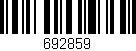 Código de barras (EAN, GTIN, SKU, ISBN): '692859'