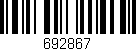 Código de barras (EAN, GTIN, SKU, ISBN): '692867'