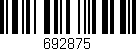 Código de barras (EAN, GTIN, SKU, ISBN): '692875'
