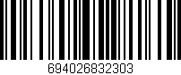 Código de barras (EAN, GTIN, SKU, ISBN): '694026832303'