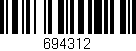 Código de barras (EAN, GTIN, SKU, ISBN): '694312'
