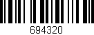 Código de barras (EAN, GTIN, SKU, ISBN): '694320'