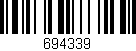 Código de barras (EAN, GTIN, SKU, ISBN): '694339'