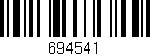 Código de barras (EAN, GTIN, SKU, ISBN): '694541'