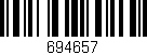 Código de barras (EAN, GTIN, SKU, ISBN): '694657'