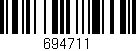 Código de barras (EAN, GTIN, SKU, ISBN): '694711'