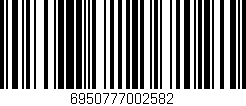 Código de barras (EAN, GTIN, SKU, ISBN): '6950777002582'