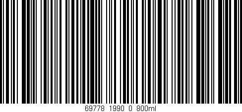 Código de barras (EAN, GTIN, SKU, ISBN): '69778_1990_0_800ml'
