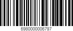 Código de barras (EAN, GTIN, SKU, ISBN): '6980000006797'