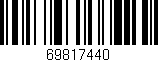 Código de barras (EAN, GTIN, SKU, ISBN): '69817440'