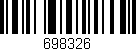 Código de barras (EAN, GTIN, SKU, ISBN): '698326'