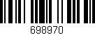Código de barras (EAN, GTIN, SKU, ISBN): '698970'