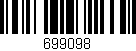 Código de barras (EAN, GTIN, SKU, ISBN): '699098'