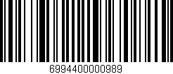 Código de barras (EAN, GTIN, SKU, ISBN): '6994400000989'