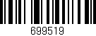 Código de barras (EAN, GTIN, SKU, ISBN): '699519'
