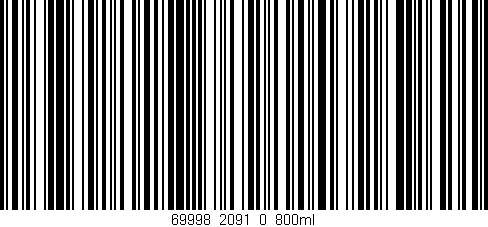 Código de barras (EAN, GTIN, SKU, ISBN): '69998_2091_0_800ml'