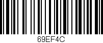 Código de barras (EAN, GTIN, SKU, ISBN): '69EF4C'