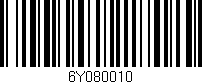 Código de barras (EAN, GTIN, SKU, ISBN): '6Y080010'