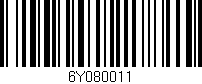 Código de barras (EAN, GTIN, SKU, ISBN): '6Y080011'