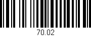 Código de barras (EAN, GTIN, SKU, ISBN): '70.02'
