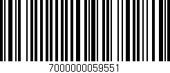 Código de barras (EAN, GTIN, SKU, ISBN): '7000000059551'