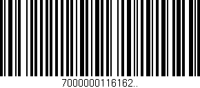Código de barras (EAN, GTIN, SKU, ISBN): '7000000116162..'
