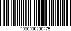 Código de barras (EAN, GTIN, SKU, ISBN): '7000000208775'
