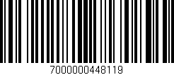 Código de barras (EAN, GTIN, SKU, ISBN): '7000000448119'