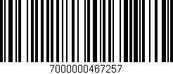 Código de barras (EAN, GTIN, SKU, ISBN): '7000000467257'