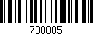 Código de barras (EAN, GTIN, SKU, ISBN): '700005'