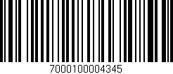 Código de barras (EAN, GTIN, SKU, ISBN): '7000100004345'